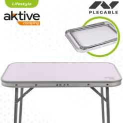 AKTIVE - Table Pliante Avec Poignée De Transport. Table De Camping 60x40x50 Cm -Plein Air Camping Magasin aktive table pliante avec poignee de transport table de camping 60x40x50 cm 2