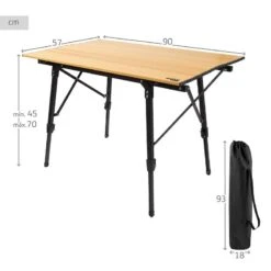 AKTIVE - Table Pliante Glampling Hauteur Réglable. Table De Camping, 90 X 57 Cm -Plein Air Camping Magasin aktive table pliante glampling hauteur reglable table de camping 90 x 57 cm 3
