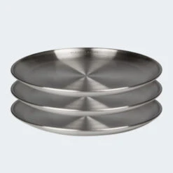 Assiette Plate De Camping | Diamètre Env. 23 Cm | Acier Inox | 3 Assiettes -Plein Air Camping Magasin assiette plate de camping diametre env 23 cm acier inox 3 assiettes 5