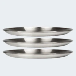 Assiette Plate De Camping | Diamètre Env. 23 Cm | Acier Inox | 3 Assiettes -Plein Air Camping Magasin assiette plate de camping diametre env 23 cm acier inox 3 assiettes 6