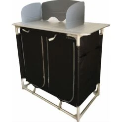 BAYASUN Meuble De Cuisine 4 Étagères Pieds Réglables Gris 7 BAYASUN Meuble De Cuisine 4 Étagères Pieds Réglables Gris -Plein Air Camping Magasin bayasun meuble de cuisine 4 etageres pieds reglables gris 2