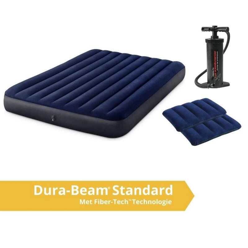 Intex Classic Downy - Lit Gonflable - 203x152x25cm - Compris Les Accessoires 3 Intex Classic Downy - Lit Gonflable - 203x152x25cm - Compris Les Accessoires – Image 3