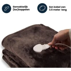 Couverture Électrique Luvego Avec Polaire/Sherpa - Brun Foncé -Plein Air Camping Magasin couverture electrique luvego avec polairesherpa brun fonce 4