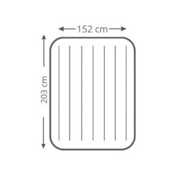 Intex Downy Queen Airbed - Lit Gonflable - 203x152x25cm - Avec Accessoires -Plein Air Camping Magasin downy queen airbed lit gonflable 203x152x25cm avec accessoires 3