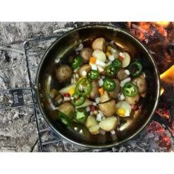 Pathfinder Poêle à Frire Pliable En Acier Inoxydable Avec Couvercle -Plein Air Camping Magasin pathfinder poele a frire pliable en acier inoxydable avec couvercle 2