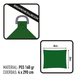 Store D'ombrage Aktive Garden Couleur Verte -Plein Air Camping Magasin store dombrage aktive garden couleur verte 2