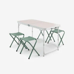 Plein Air Camping Magasin 10 Quechua TABLE DE CAMPING PLIANTE - 4 TABOURETS - 4 À 6 PERSONNES
