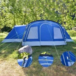 Tente Familiale Dôme Nimbus 12 - Camping - 12 Personnes - 3 Cabines -Plein Air Camping Magasin tente familiale dome nimbus 12 camping 12 personnes 3 cabines 5