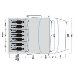 Tente Gonflable Outwell Jacksondale 7PA -Plein Air Camping Magasin tente gonflable outwell jacksondale 7pa 2